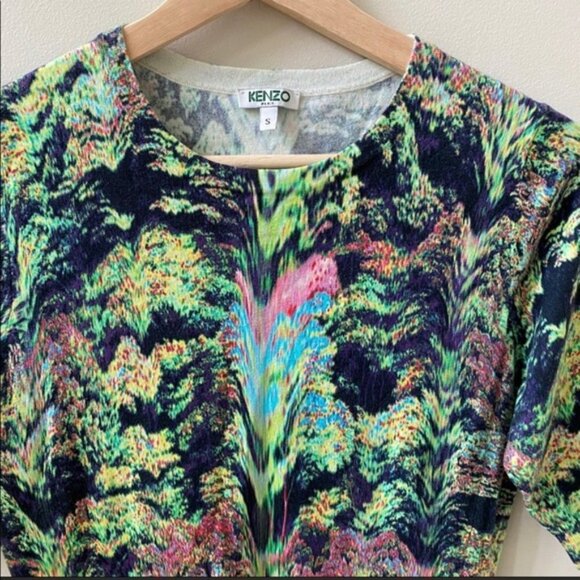 Kenzo Paris Dress Watercolor Green Small - Picture 5 of 9